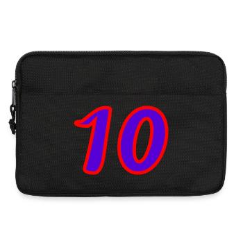 10. 10 JAHRE. 10-JÄHRIGES JUBILÄUM. 10-JÄHRIGES JUBILÄUM. - Laptoptasche 13" - Schwarz - Vorne