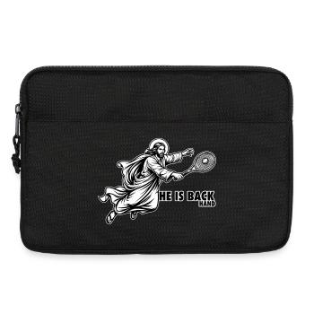 Tennis Jesus – Er ist Rückhand – Lustiges Tennis-Meme - Laptoptasche 13" - Schwarz - Vorne
