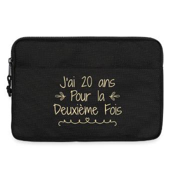 J'ai 20 ans deuxième fois - Sacoche pour ordinateur portable 13 pouces - noir - Devant