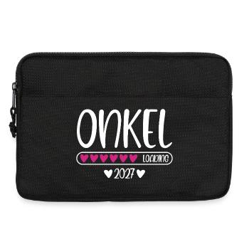 Onkel 2027 loading mit Herzchen Ladebalken - Laptoptasche 13" - Schwarz - Vorne