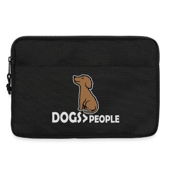 Dogs Over People Dog Funny Antisocial Saying - Laptop bag 13" - black - Front