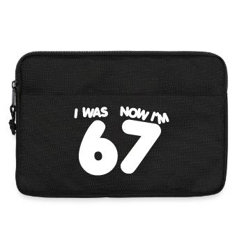 67 ans - sept ans soixante-sept sept anniversaire six ans - Sacoche pour ordinateur portable 13 pouces - noir - Devant