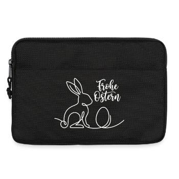 Frohe Ostern, Süßes Häschen Shirt, Hoodie, Schürze - Laptoptasche 13" - Schwarz - Vorne