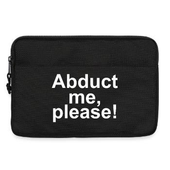 Abduct me please – Large Typo Statement - Laptop bag 13" - black - Front