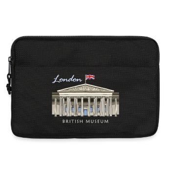 London British Museum, hand-drawn - Laptop bag 13" - black - Front