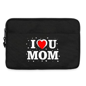 I Love You Mom Heart Shirt - Laptop bag 13" - black - Front
