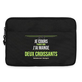 42 Ans: Deux Croissants Humour - Sacoche pour ordinateur portable 13 pouces - noir - Devant