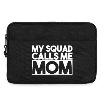 Mein Trupp nennt mich Bruder Slogan Typografie - Laptoptasche 13" - Schwarz - Vorne