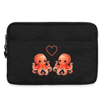 Octopus Love - Sacoche pour ordinateur portable 13 pouces - noir - Devant