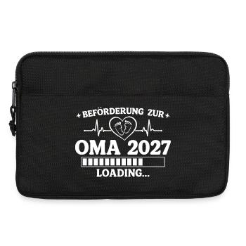Oma 2027 Loading – Beförderung zur Großmutter - Laptoptasche 13" - Schwarz - Vorne