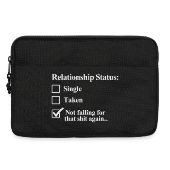 Relationship status: I don't fall for it anymore - Laptop bag 13" - black - Front