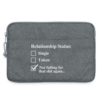 Statut relationnel : Je ne tombe plus dans le panneau - Sacoche pour ordinateur portable 13 pouces - gris chiné - Devant