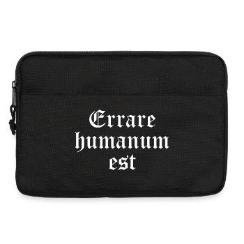 Errare Humanum Est Gothic Latin - Laptop bag 13" - black - Front