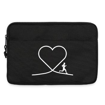 Heart Jogger - Course et jogging Love Design - Sacoche pour ordinateur portable 13 pouces - noir - Devant