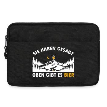 Sie haben gesagt oben gibt es Bier auf dem Berg - Laptoptasche 13" - Schwarz - Vorne