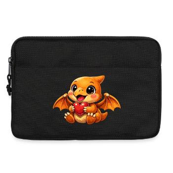 Petit ptérodactyle bébé – Ptérosaure mignon - Sacoche pour ordinateur portable 13 pouces - noir - Devant