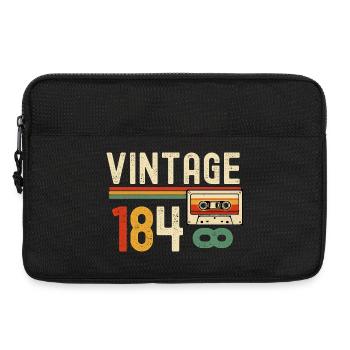 Vintage 84er Kassette 80er - Laptoptasche 13" - Schwarz - Vorne