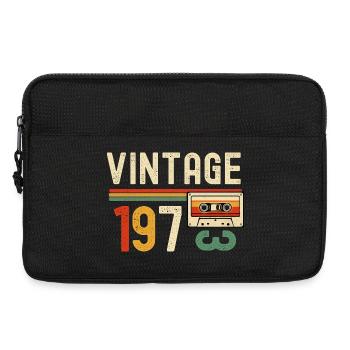 Vintage 70s Cassette Retro - Sacoche pour ordinateur portable 13 pouces - noir - Devant