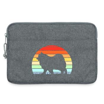 Samojede Hund Samoyed - Laptoptasche 13" - Grau meliert - Vorne