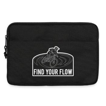 E-MTB Rider Find Your Flow Line Art - Laptop bag 13" - black - Front