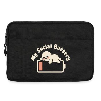 Batterie sociale Introverti Batterie morte - Sacoche pour ordinateur portable 13 pouces - noir - Devant
