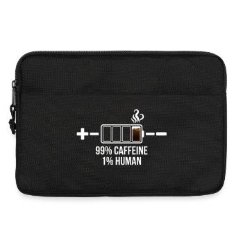 99 % Koffein 1 % menschliche Batterie Thema - Laptoptasche 13" - Schwarz - Vorne