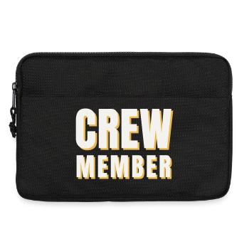 Crew Member Retro Vintage Team Staff Event - Laptop bag 13" - black - Front