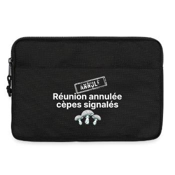 réunion annulée cèpes signalés - Sacoche pour ordinateur portable 13 pouces - noir - Devant