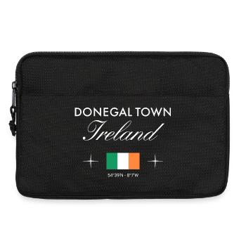 Souvenir de voyage de la Ville de Donegal Coordonnées Irlande - Sacoche pour ordinateur portable 13 pouces - noir - Devant