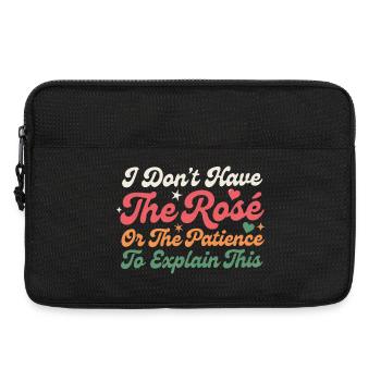 No Rosé Or Patience To Explain This - Laptop bag 13" - black - Front