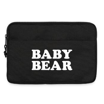 BABY BEAR – Playful retro lettering - Laptop bag 13" - black - Front