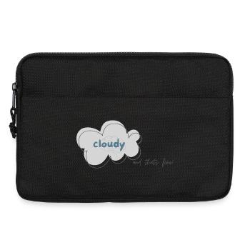 cloudy_person - Sacoche pour ordinateur portable 13 pouces - noir - Devant