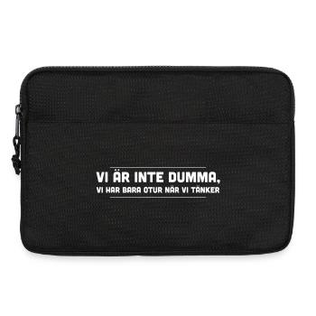 Klasse Shirts Wir sind nicht dumm, nur Pech, wenn wir denken - Laptoptasche 13" - Schwarz - Vorne
