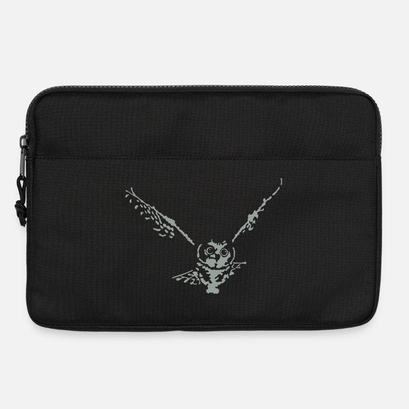 Eule - Laptoptasche 13" - Schwarz