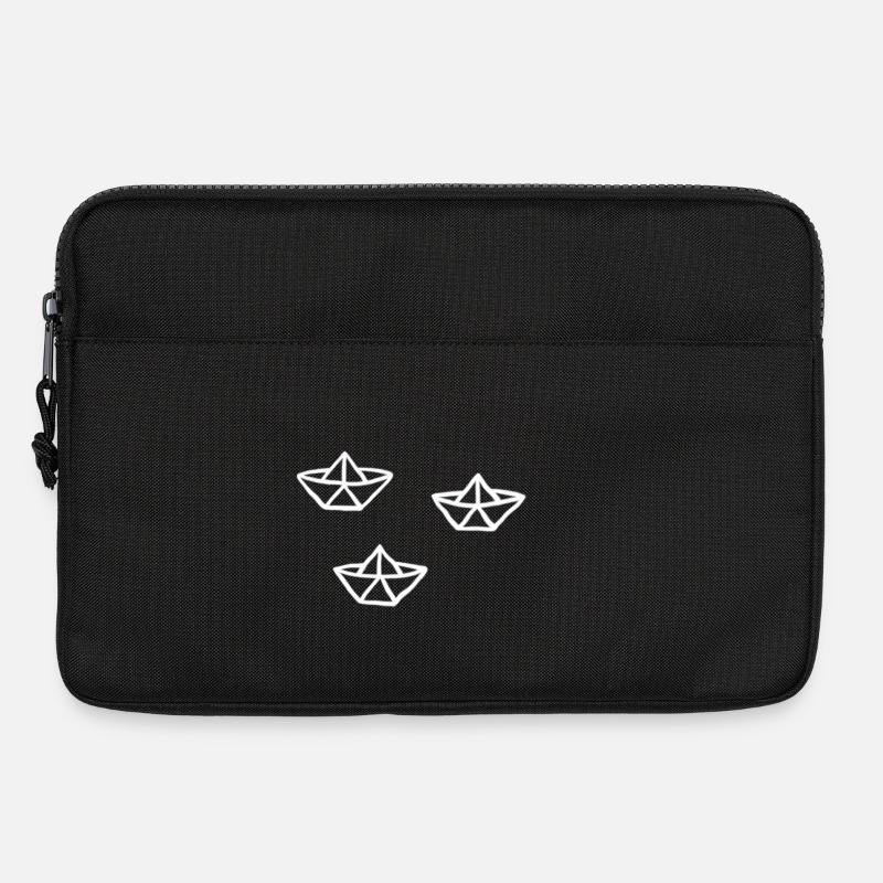Papierschiffe - Laptoptasche 13" - Schwarz