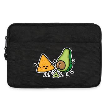 Avocado turd Tortilla chips guacamole shit vegan - Laptop bag 13" - black - Front