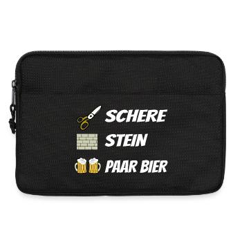 Schere , Stein, Paar Bier - Laptoptasche 13" - Schwarz - Vorne