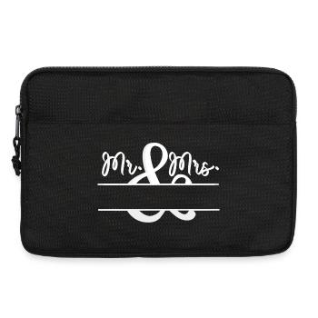 Mr und Mas White Field zum Anpassen - Laptoptasche 13" - Schwarz - Vorne