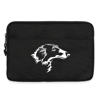 Barsoi Kopf "Black Edition" - Laptoptasche 13" - Schwarz - Vorne