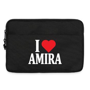 T-Shirt Ich liebe Amira T-Shirt Geschenk - Laptoptasche 13" - Schwarz - Vorne