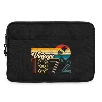 Vintage 70s design with retro palm trees - Laptop bag 13" - black - Front