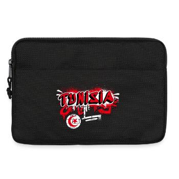 Tunesien Graffiti Flaggen Design - Laptoptasche 13" - Schwarz - Vorne