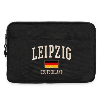 Leipzig Deutschland Flaggenlook - Laptoptasche 13" - Schwarz - Vorne