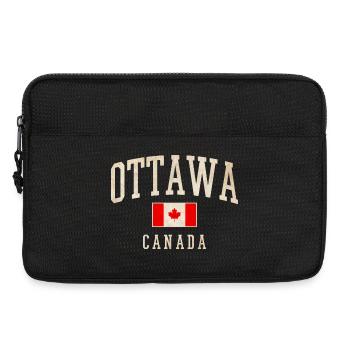 Conception du drapeau d’Ottawa Canada - Sacoche pour ordinateur portable 13 pouces - noir - Devant