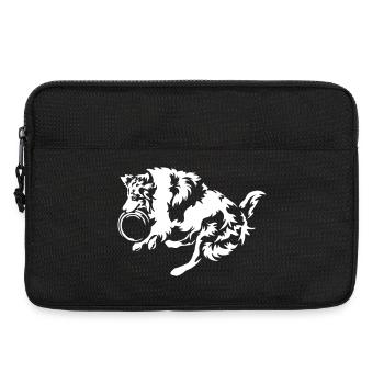 Border Collie « Black Edition » - Sacoche pour ordinateur portable 13 pouces - noir - Devant