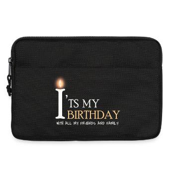 it's my birthday - Laptoptasche 13" - Schwarz - Vorne