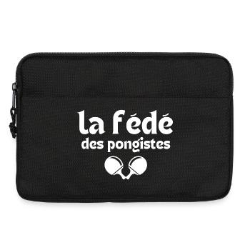 ping-pong, pongiste, tennis de table - Sacoche pour ordinateur portable 13 pouces - noir - Devant