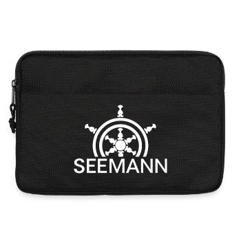 Seemann Symbol Steuerrad Symbol Icon Logo Schiff - Laptoptasche 13" - Schwarz - Vorne