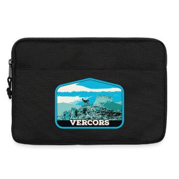 Chamois et Paysage du Vercors : Nature Alpine - Sacoche pour ordinateur portable 13 pouces - noir - Devant
