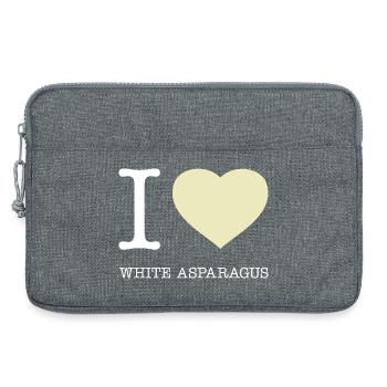 I LOVE WHITE ASPARAGUS Spargel - Laptoptasche 13" - Grau meliert - Vorne